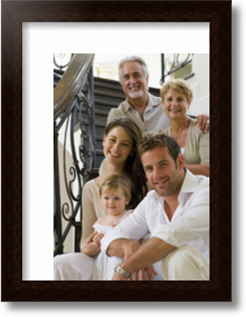 ArtToFrames 1.25-Inch Espresso Picture Frame with 4 Openings of 4 by 5-Inch and a Basil Top Mat and Black Bottom Mat